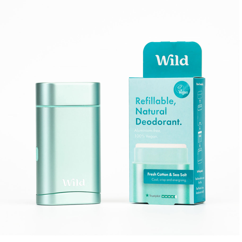Wild Aqua Case + Fresh Cotton Deo Refill - Starter Pack 142g