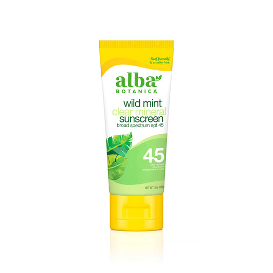 Alba Botanica SPF45 Wild Mint Mineral Sunscreen 89ml