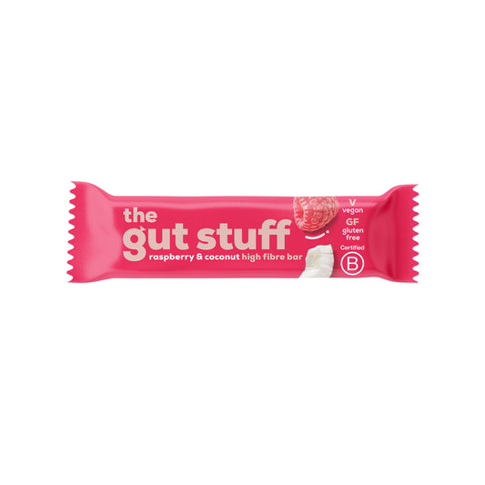 The Gut Stuff Raspberry & Coconut High Fibre Bar 35g