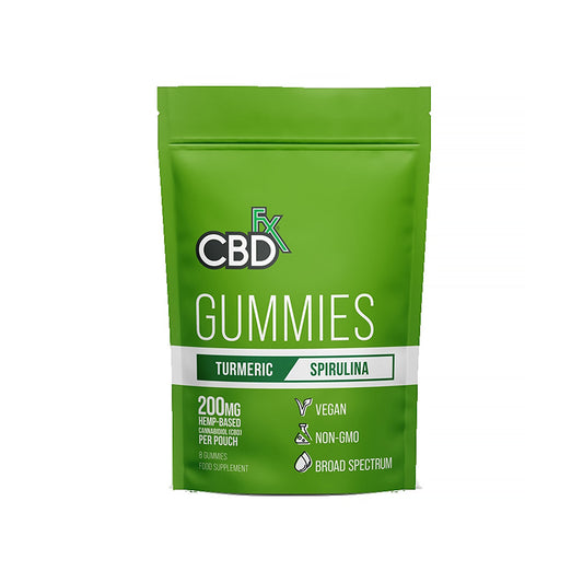 CBDfx Turmeric & Spirulina Gummies 8ct Pouch - 200mg CBD 8ct