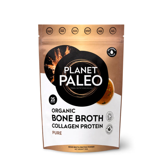 Planet Paleo Organic Bone Broth Collagen Protein - Pure 225g
