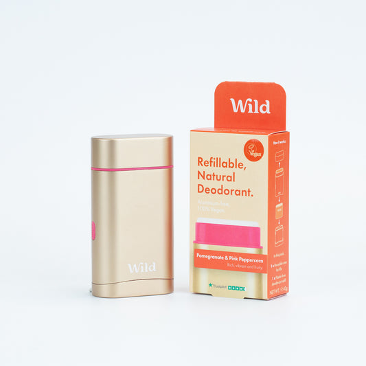 Wild Gold Case + Pomegranate & Pink Peppercorn Deo Refill - Starter Pack 142g