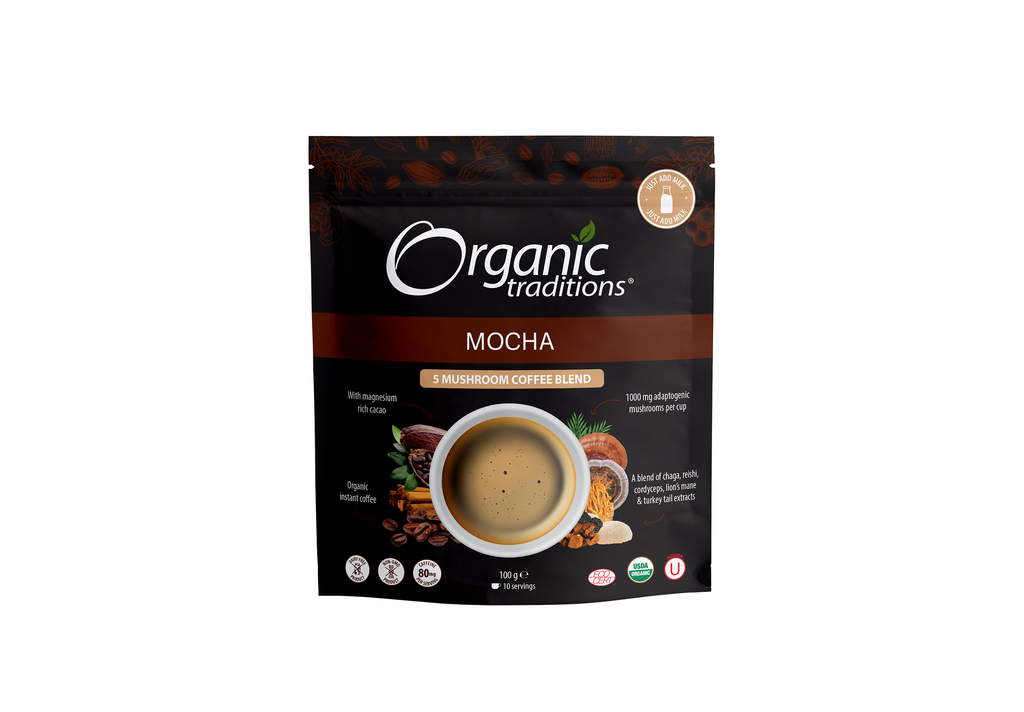Organic Traditions Mocha - Mushroom Coffee 140g