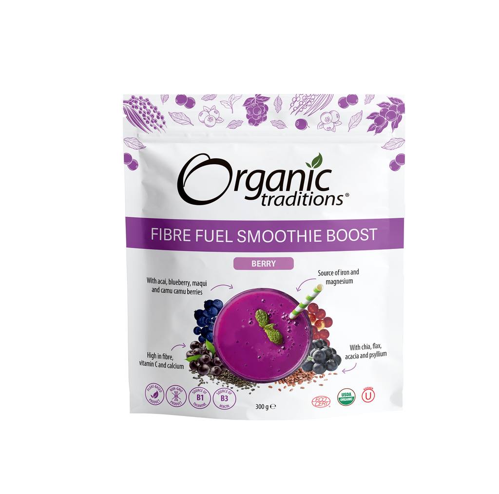 Organic Traditions Fibre Fuel Smoothie Boost - Berry 300g