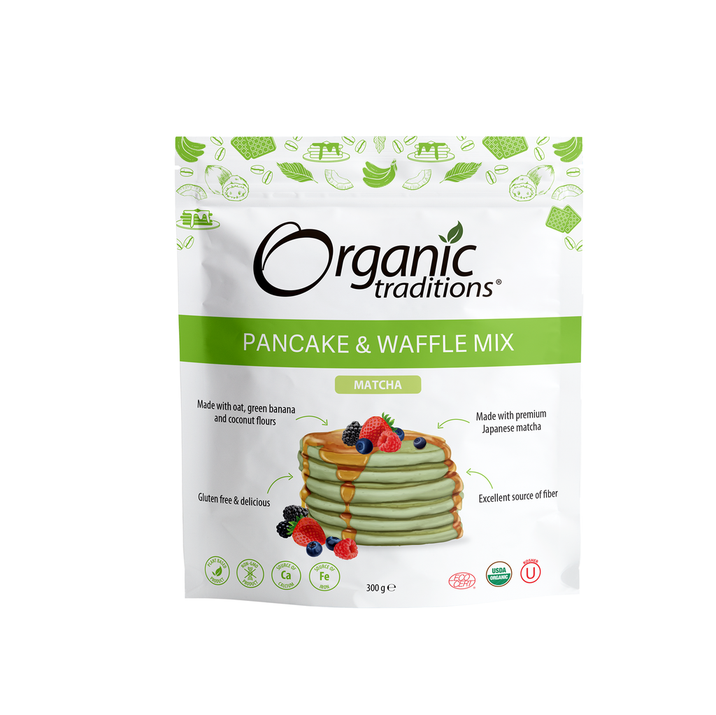 Organic Traditions Pancake & Waffle Mix - Matcha 300g