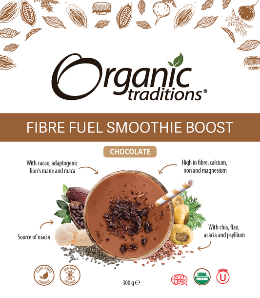 Organic Traditions Fibre Fuel Smoothie Boost - Chocolate 300g