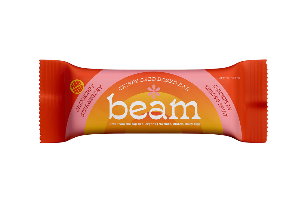 Beam Crispy Seed Based Bar Cranberry Strawberry 30g