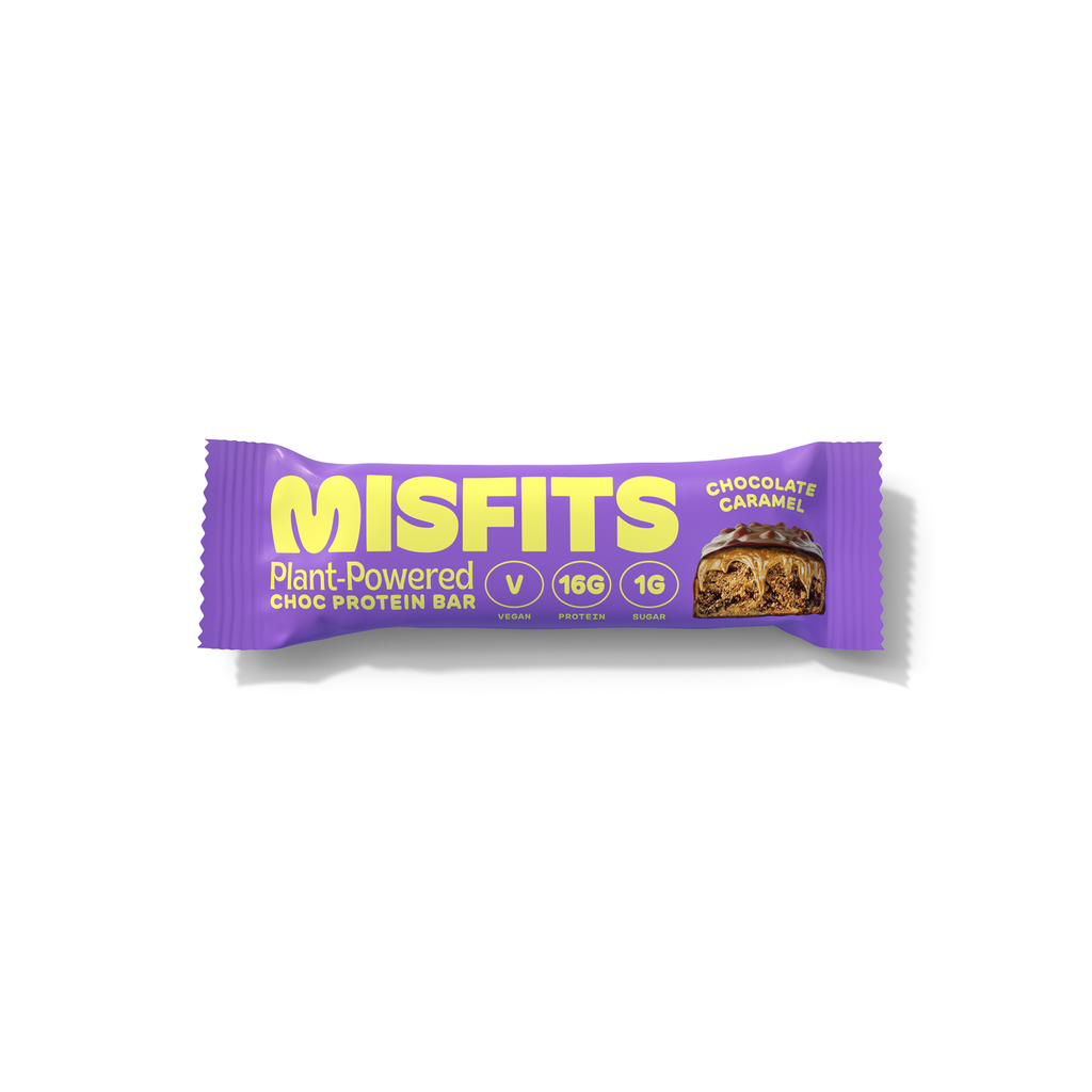 Misfits Milk Chocolate Caramel Vegan Protein Bar 45g
