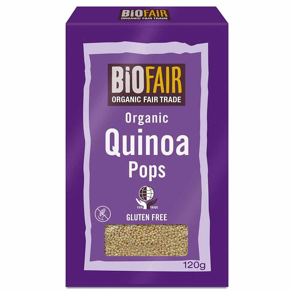 BiOFAIR Organic FairTrade Gluten Free Quinoa Pops 120g