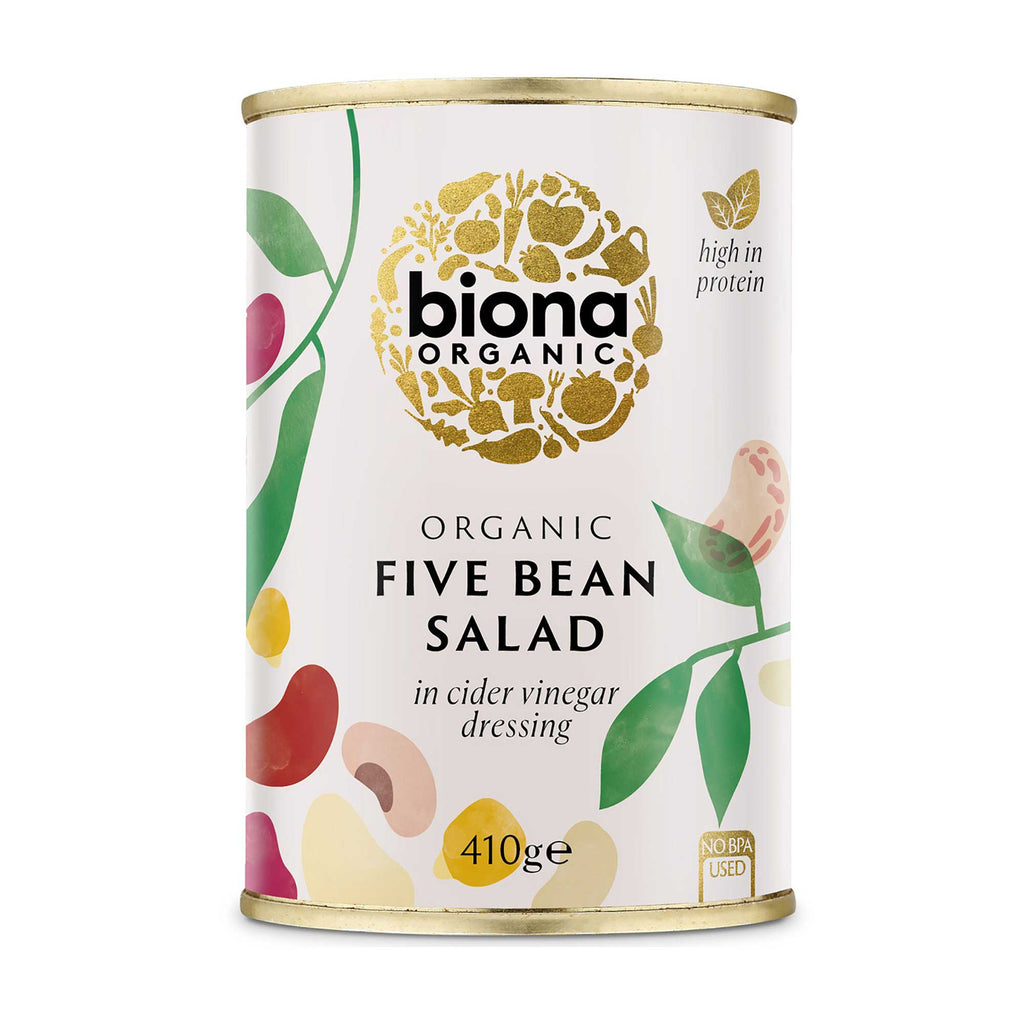 Biona Five Bean Salad in Vinaigrette Dressing 410g