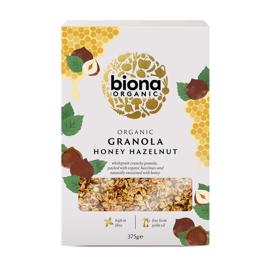 Biona Honey & Hazel Crunchy 375g