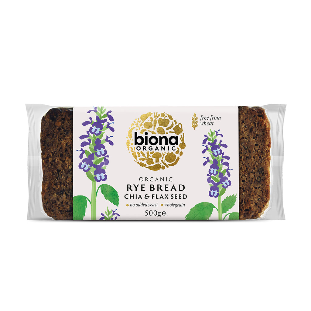 Biona Rye Chia Flax Bread 500g