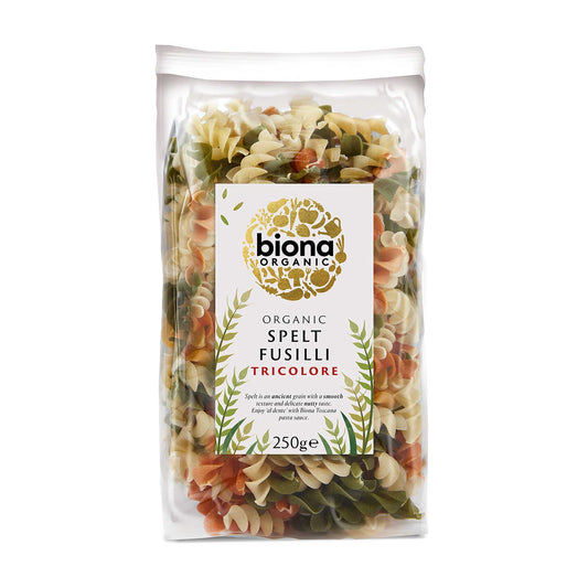 Biona Spelt Fusilli Tricolore 250g