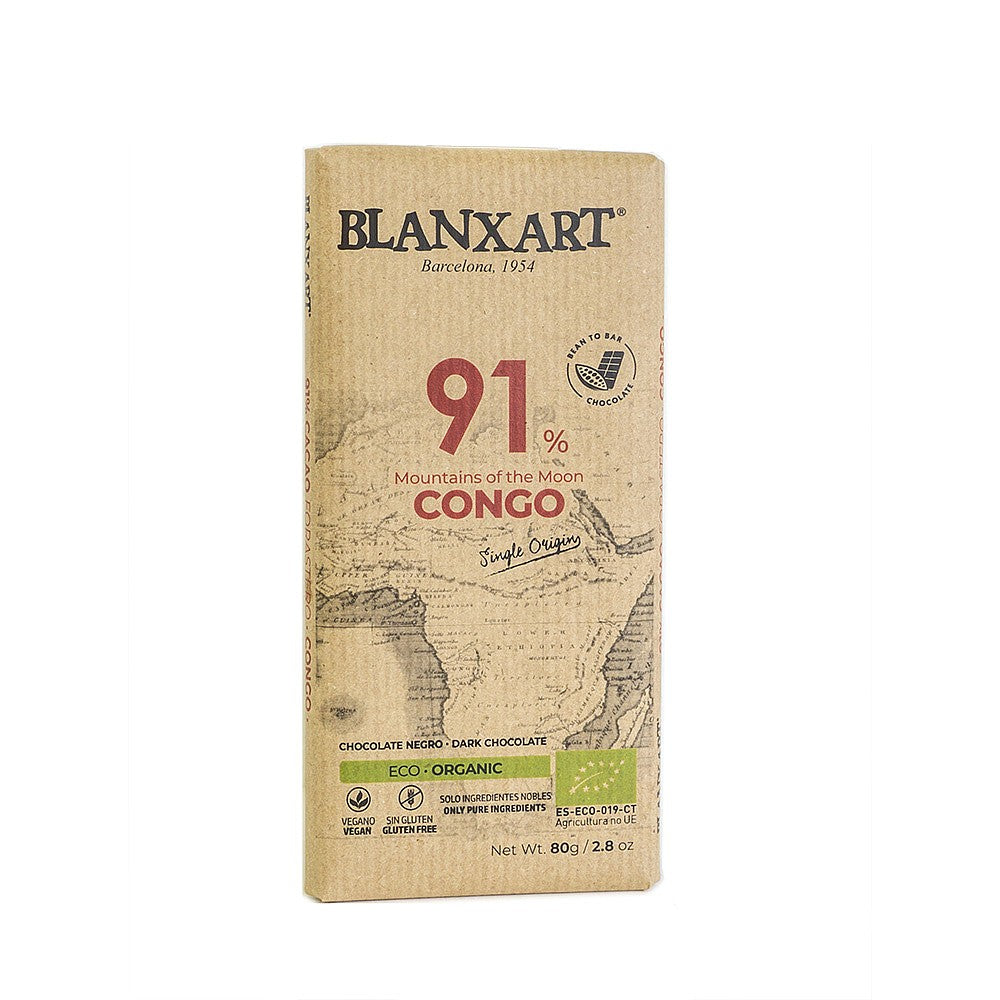 Blanxart 91% Congo Dark Chocolate 80g