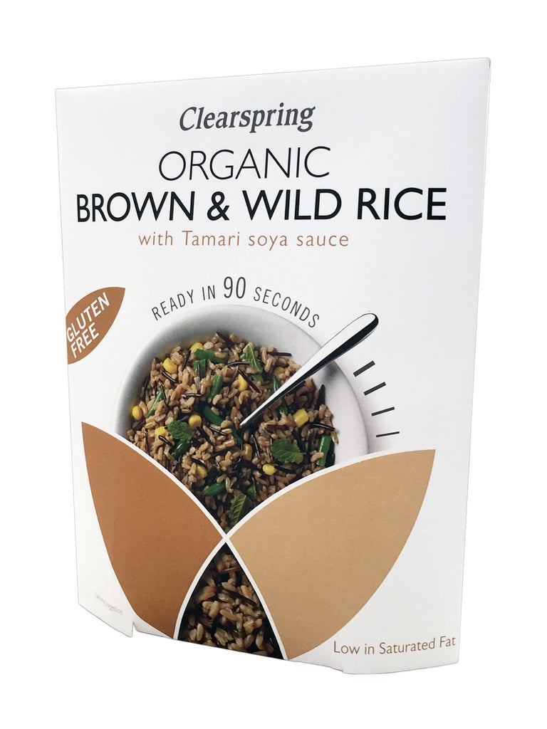 Clearspring 90sec Brown & Wild Rice - With Tamari Soya Sauce 250g