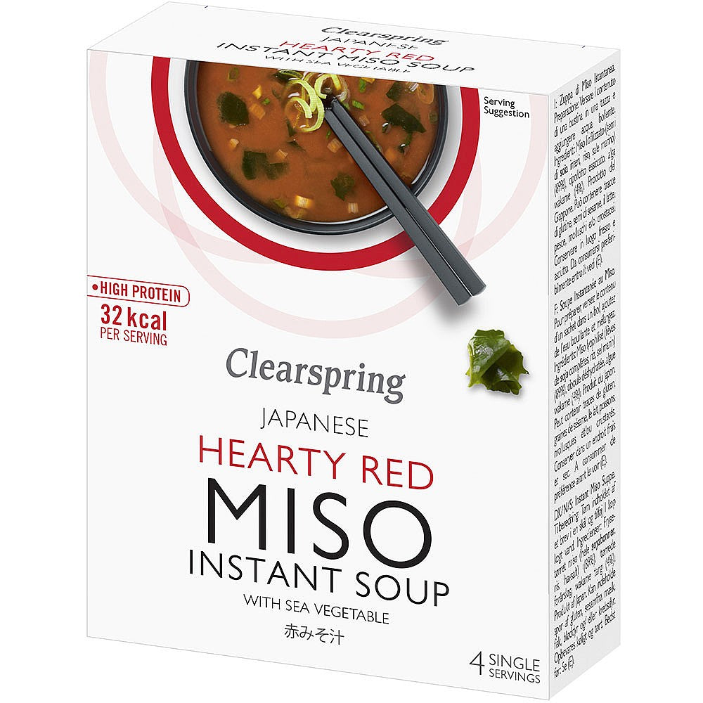 Clearspring Hearty Red Miso Instant Soup 4x10g