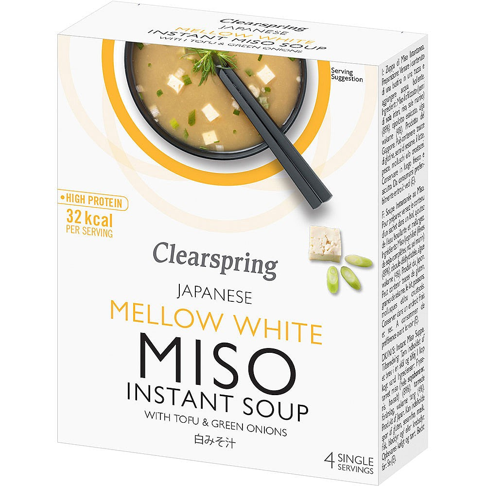 Clearspring White Miso Instant Soup with Tofu 4x10g