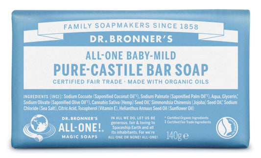 Dr Bronner's Aloe Baby Mild Soap Bar 140g