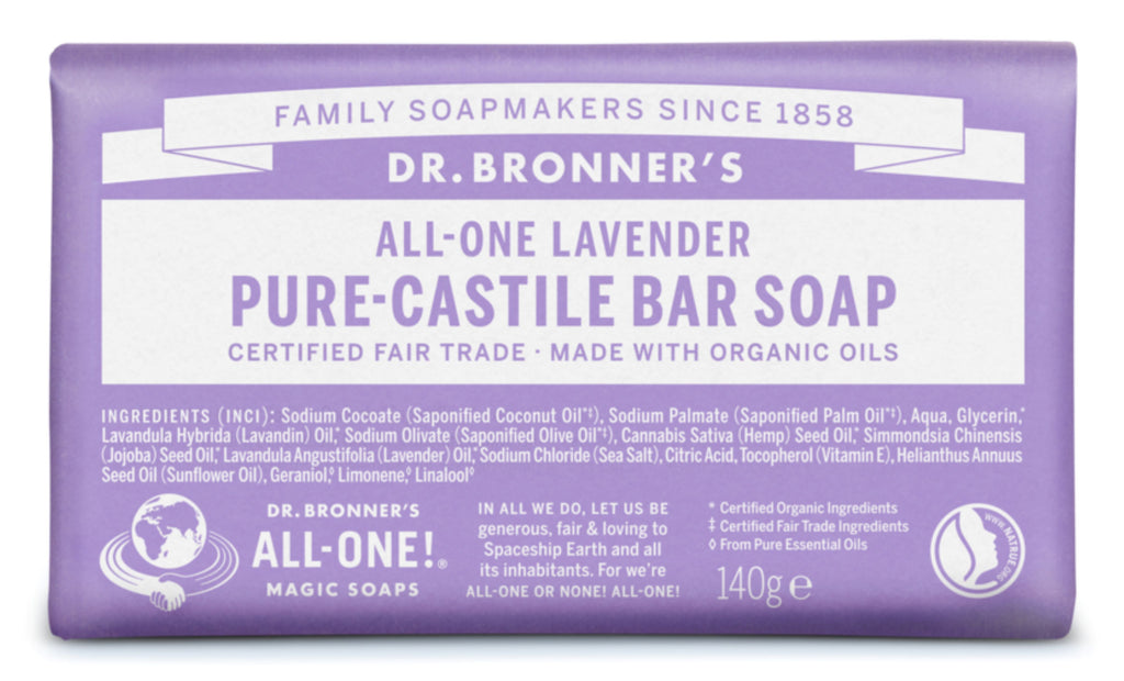 Dr Bronner's Lavender Soap Bar 140g