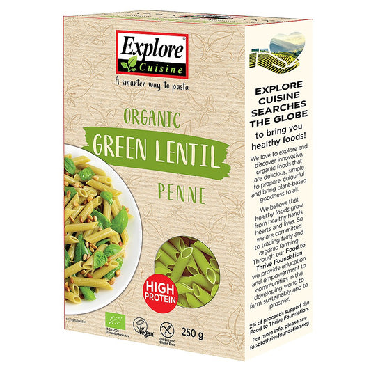 Explore Cuisine Green Lentil Penne 250g