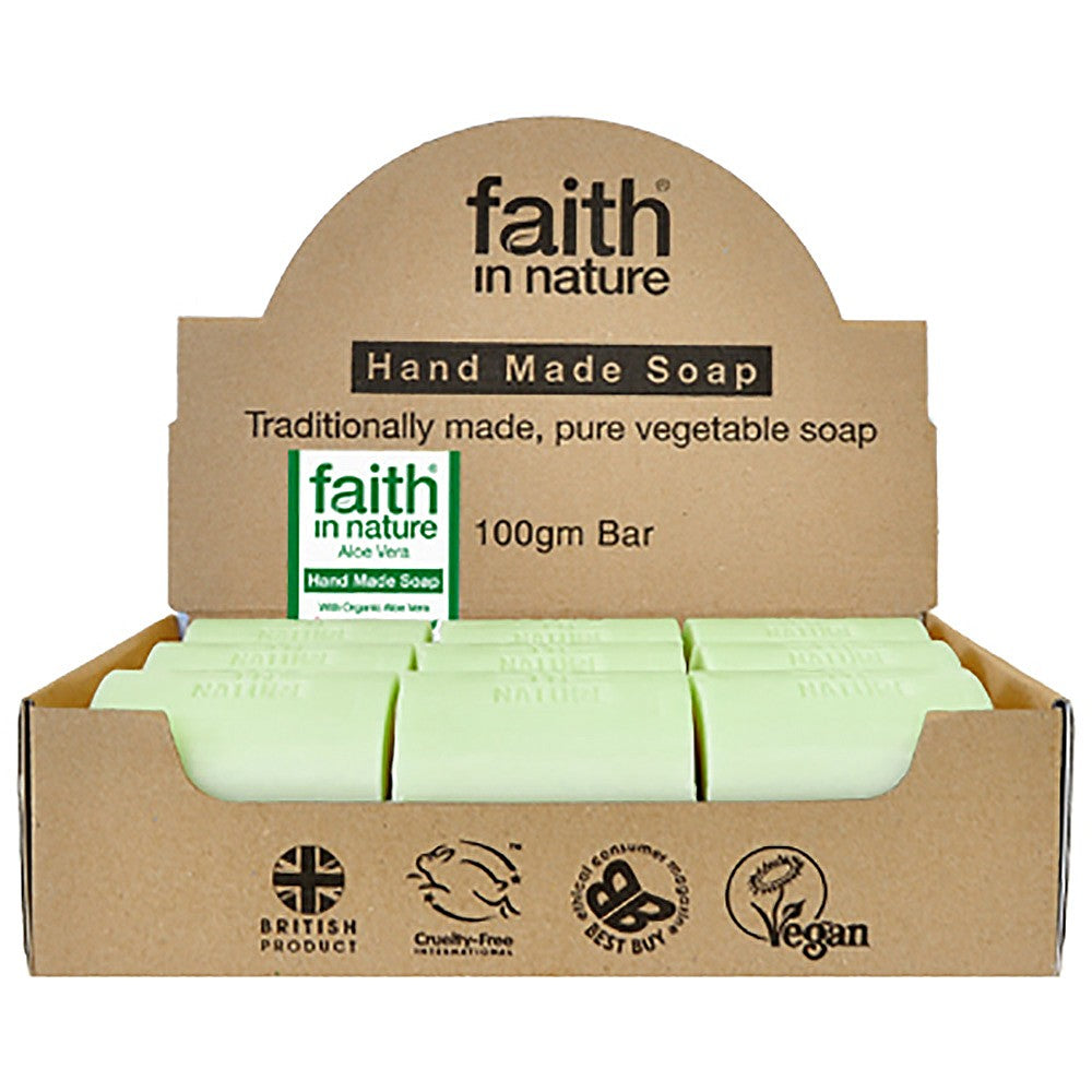 Faith In Nature Aloe Vera Soap Unwrapped Box 18 box