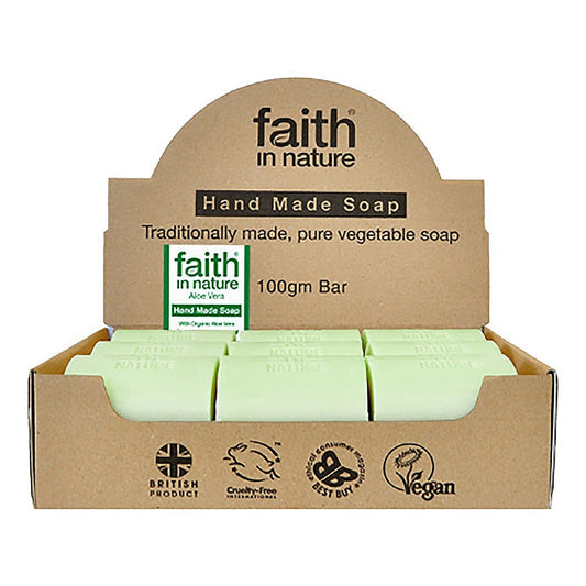 Faith In Nature Aloe Vera Soap Unwrapped Box 18 box