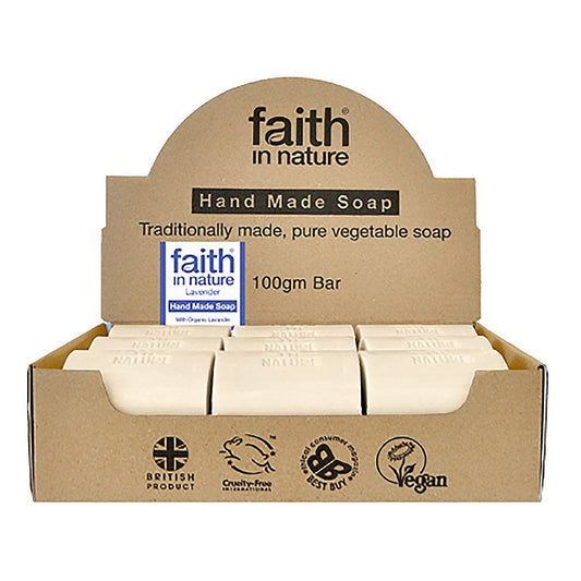 Faith In Nature Lavender Soap Unwrapped Box 18 box