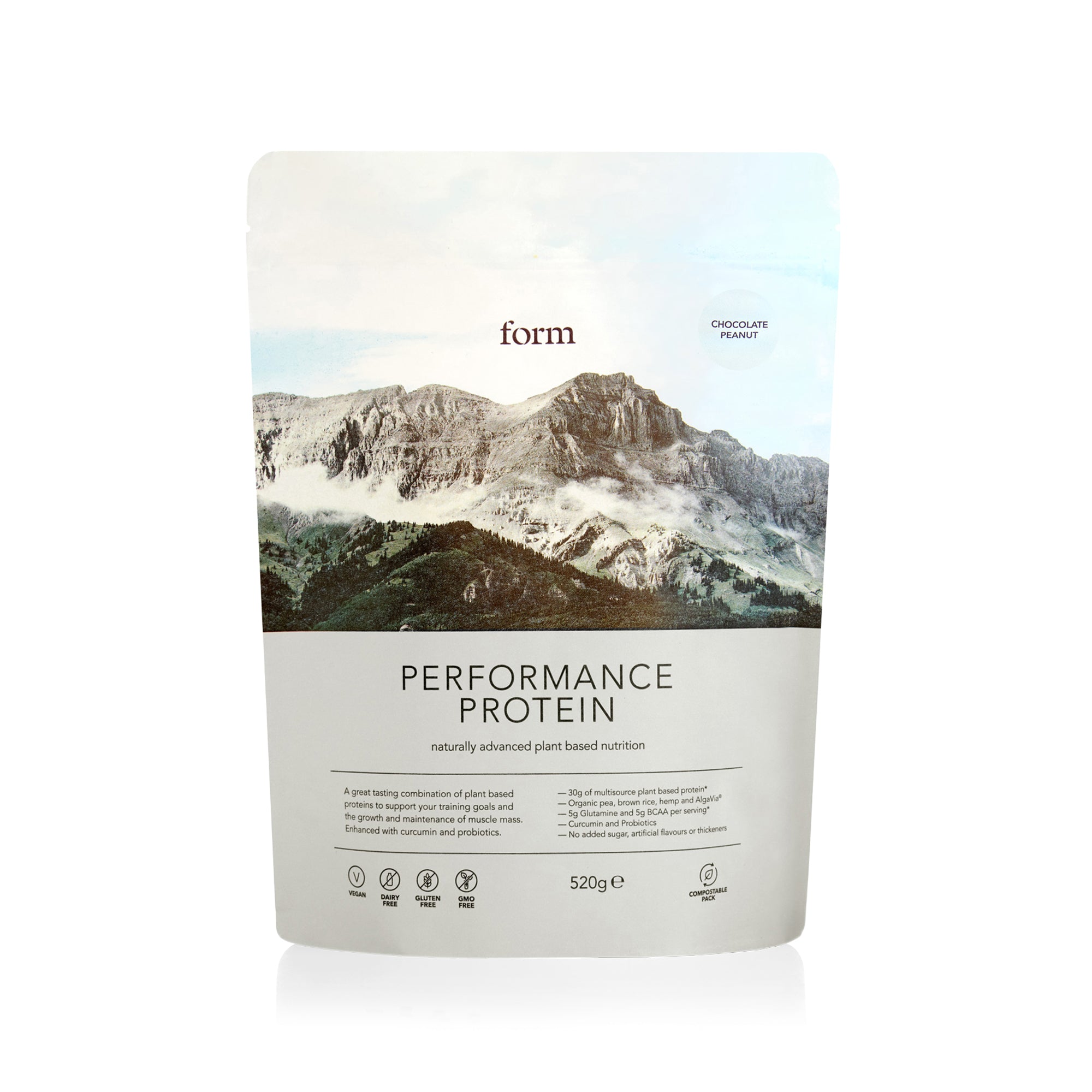 Performance Protein Chocolate Peanut - Chocolate Peanut flavor protein powder by form