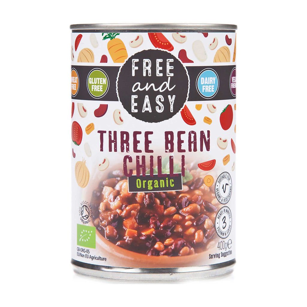 Free & Easy Three Bean Chilli Ready Meal 400g