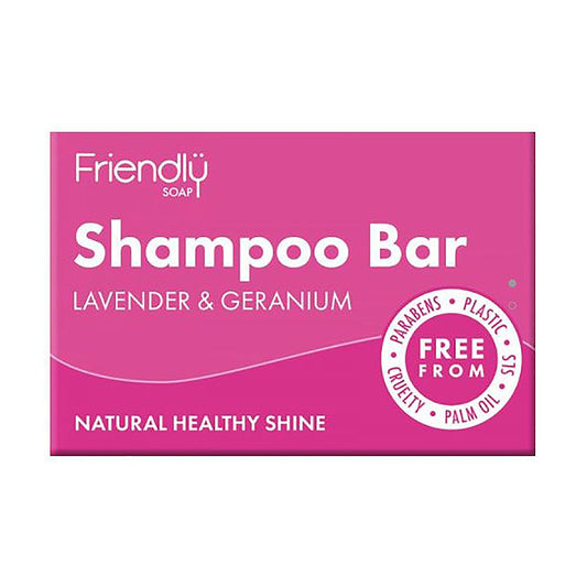 Friendly Soap Natural Shampoo - Lavender & Geranium 95g