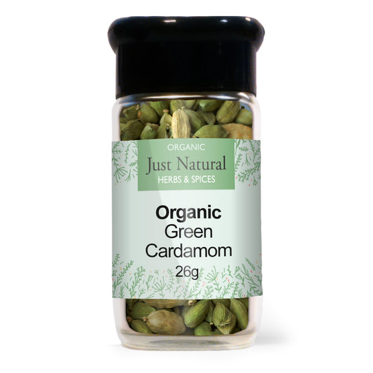 Just Natural Cardamom Whole (jar) 26g