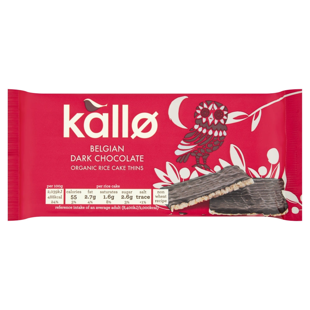 Kallo Dark Chocolate Rice Cakes 90g