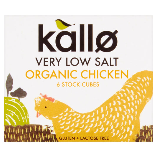 Kallo Organic Very Low Salt Chicken Stock Cubes 51g