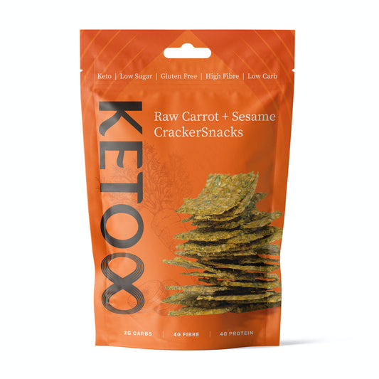 Keto8 Carrot & Sesame Cracker Snacks 35g