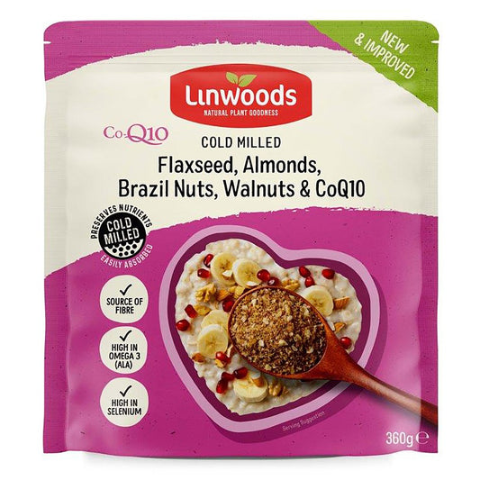 Linwoods Milled Flaxseed; Nuts &amp; CO Q10 360g