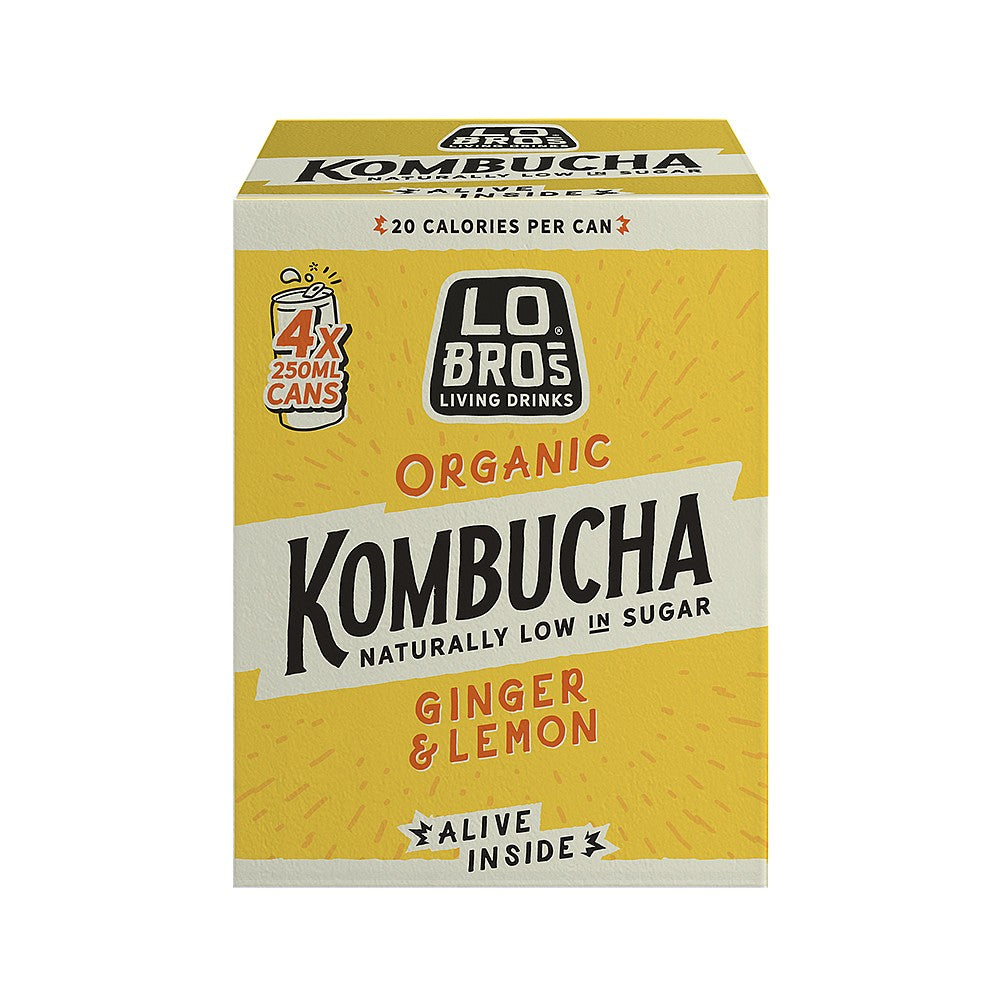Lo Bros Kombucha - Ginger & Lemon Multipack 4x250ml