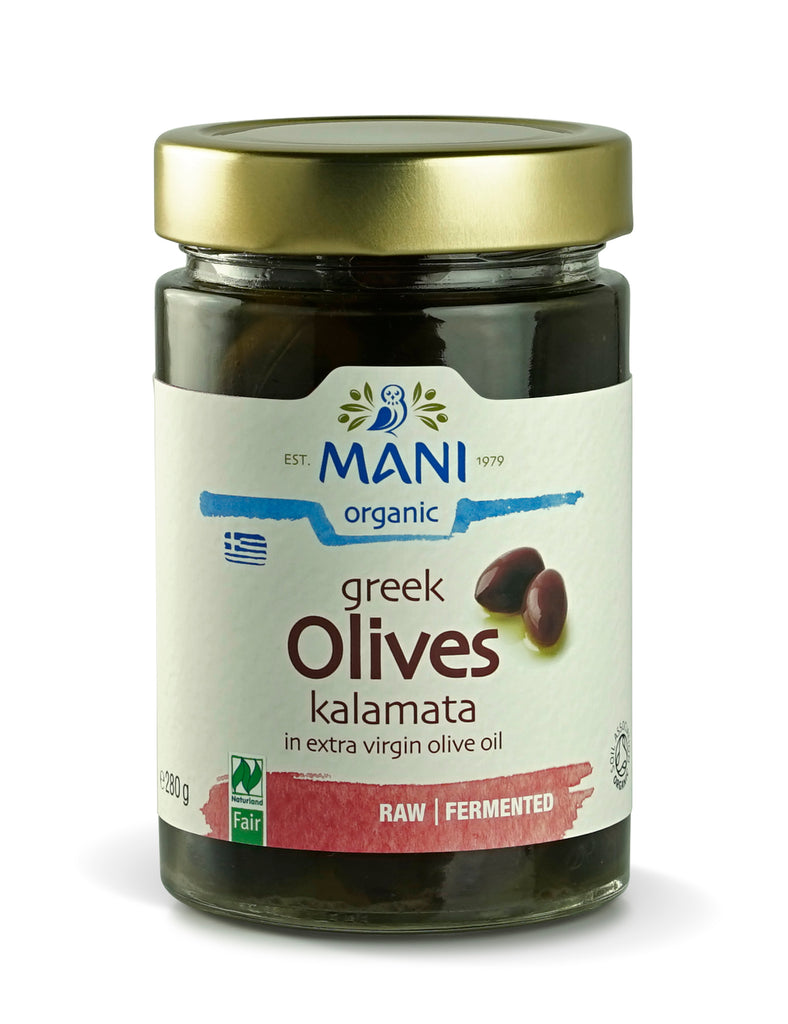 Mani Kalamata Olives in Extra Virgin Olive Oil 280g