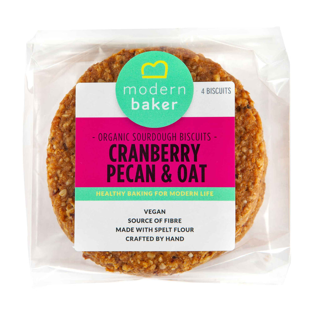 Modern Baker Cranberry, Oat and Pecan Biscuits 4 pack