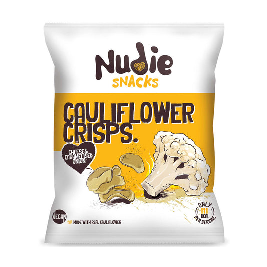 Nudie Snacks Cauliflower Crisps Cheese & Caramelised Onion 80g