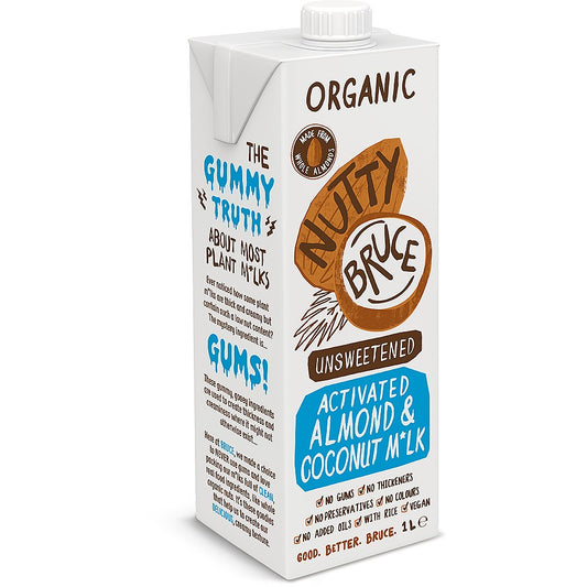 Nutty Bruce Activated Unsweetened Almond and Coconut M*lk 1L