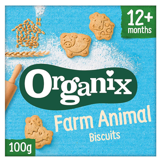 Organix Farm Animal Toddler Snack Biscuits 100g