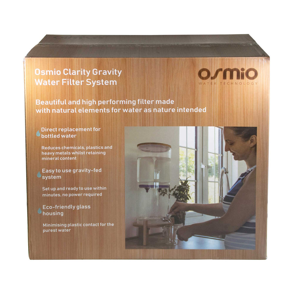 Osmio Clarity Gravity Water Filter System Mango Wood Each