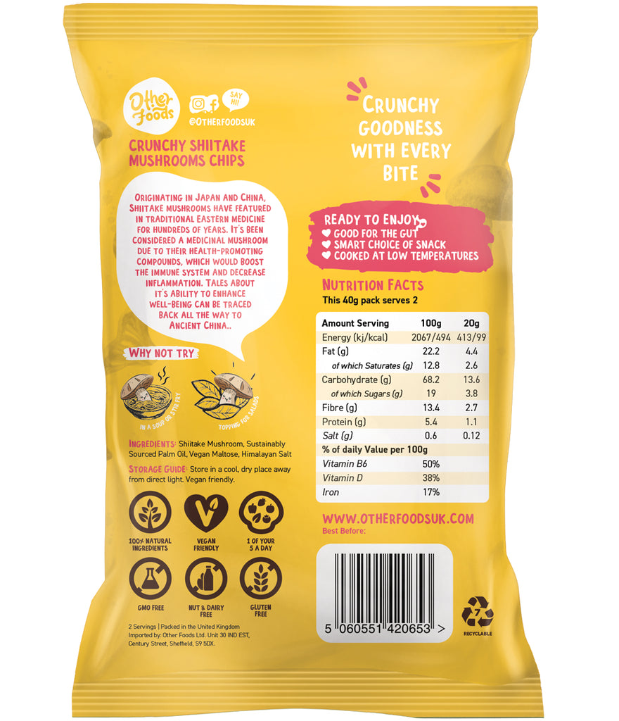 Other Foods Crunchy Shiitake Mushroom Chips 40g