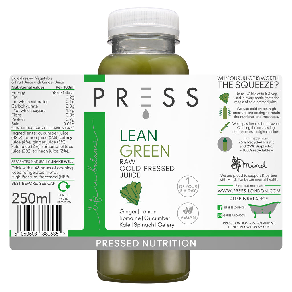 PRESS Daily Lean Greens 250ml