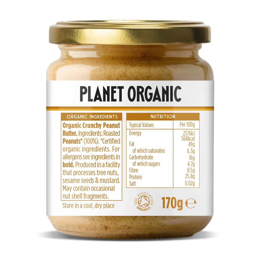 Planet Organic Crunchy Peanut Butter 170g