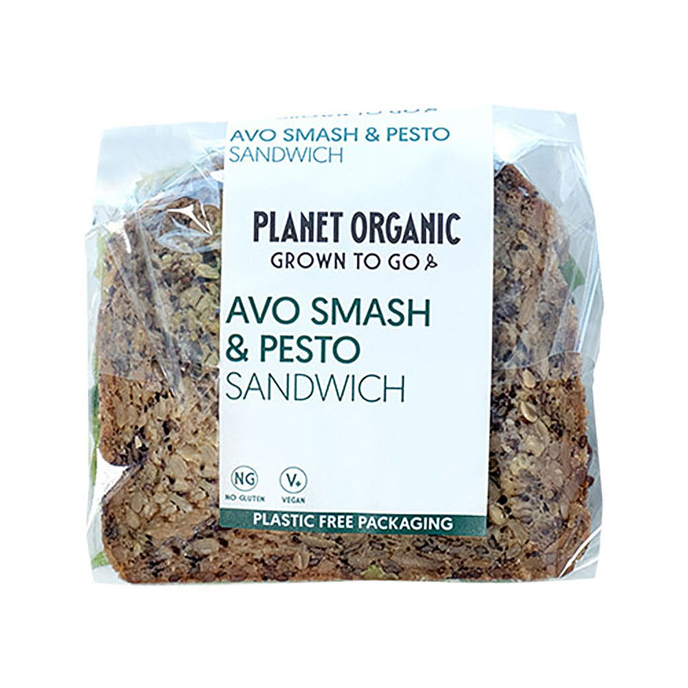 Planet Organic Grown To Go Avo Smash & Pesto Sandwich 222g