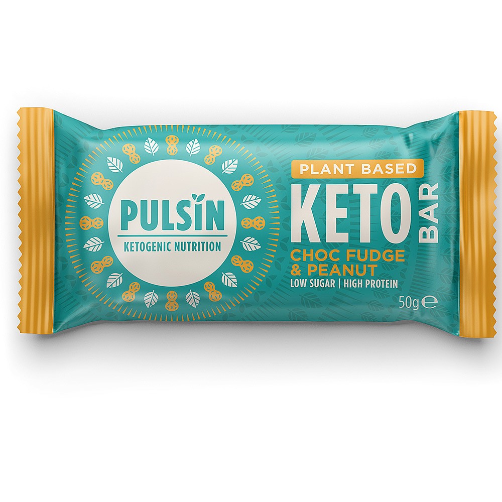 Pulsin Chocolate Fudge & Peanut Keto Bar 50g
