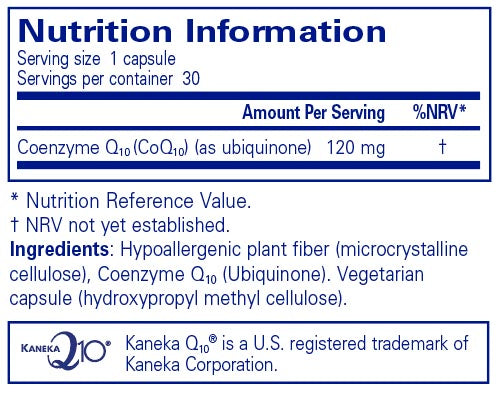 Pure Encapsulations CoQ10 120 mg 30