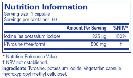 Pure Encapsulations Iodine & Tyrosine 60 caps