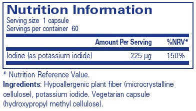 Pure Encapsulations Iodine (potassium iodide) 60 caps